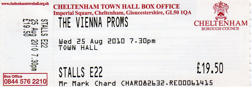 THE VIENNA PROMS Ticket